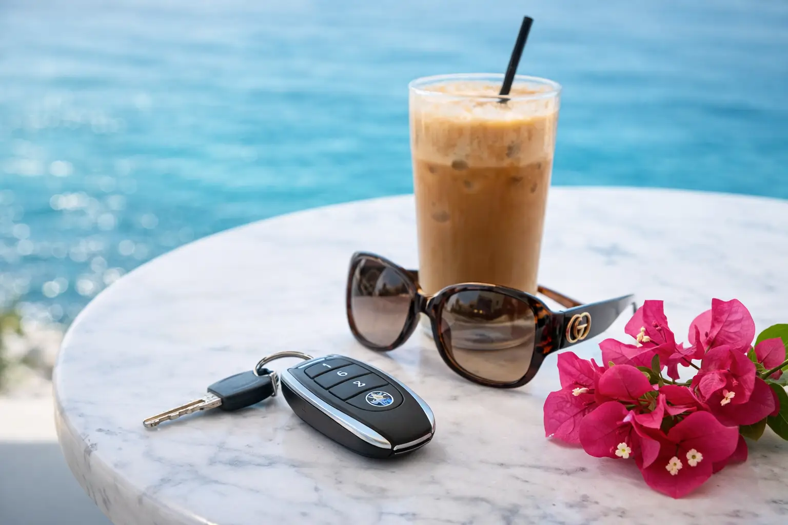 Chiavi, mappa e accessori da viaggio